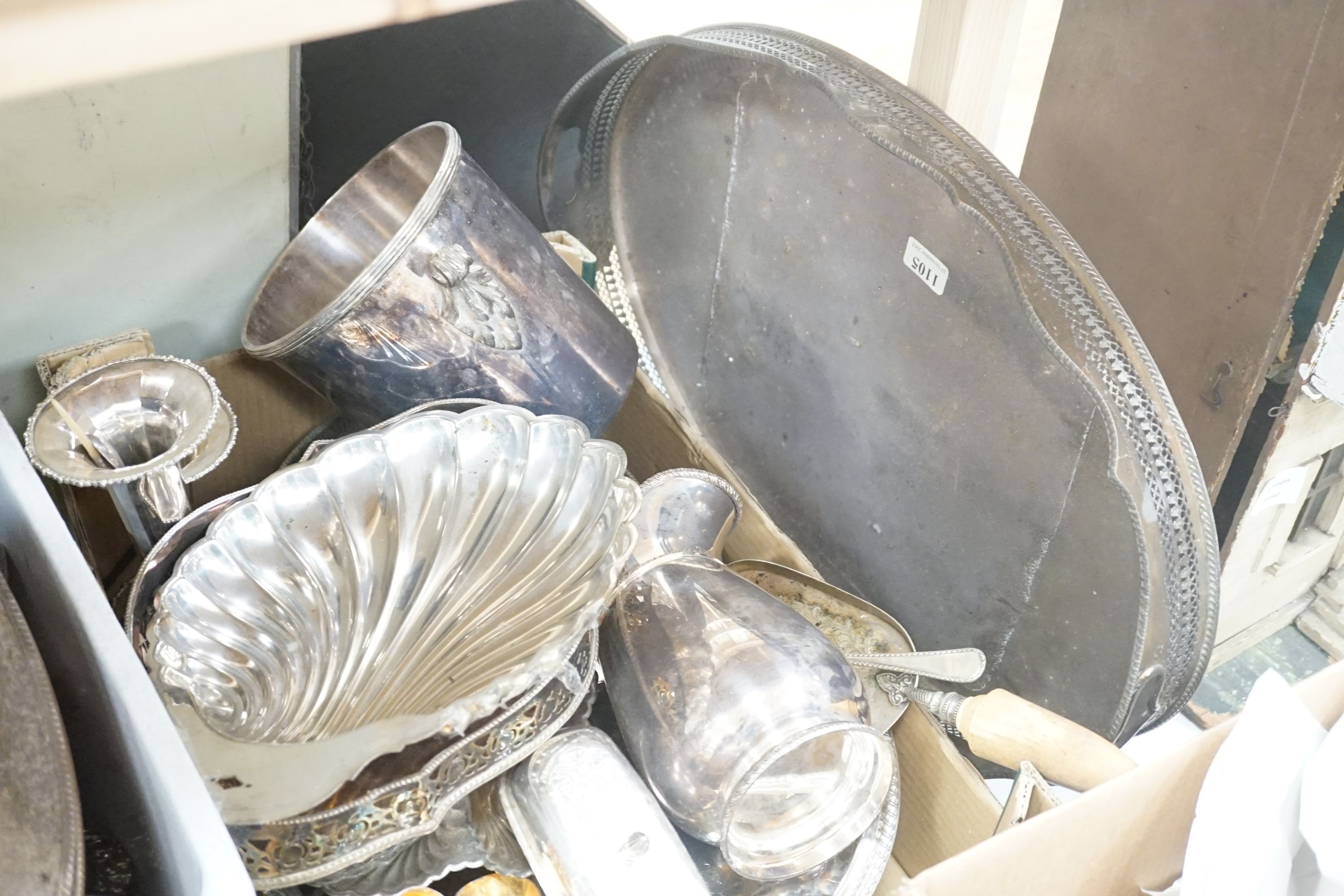 A quantity of Victorian and later silver-plated items